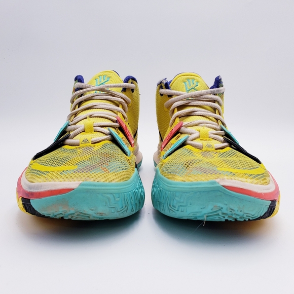 Nike Kyrie 7 '1 World 1 People' CQ9326-700 Yellow Green Black Men's Size 9.5 - Picture 2 of 12